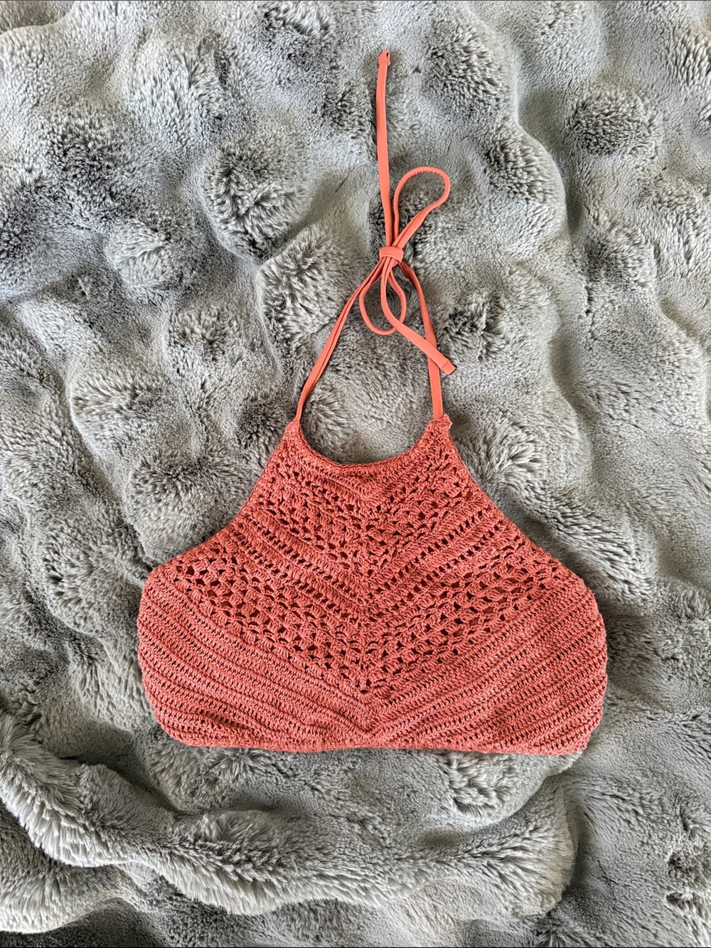 Crochet Halter Top - Rust